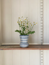 Load image into Gallery viewer, Big bud vase 2 - indigo stripe -  one of a kind
