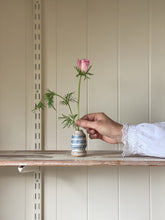 Load image into Gallery viewer, bud vase 630 - one of a kind - indigo stripe