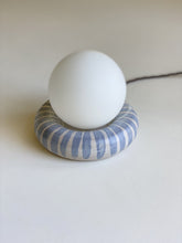 Load image into Gallery viewer, Bespoke Hoop Globe Lamp - indigo stripe