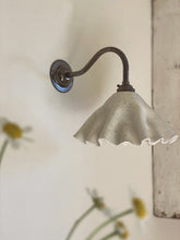 Load image into Gallery viewer, bespoke drape wall pendant light - speckled white - preorder - nickel /brass options available