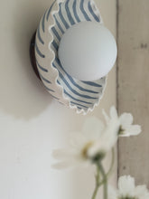 Load image into Gallery viewer, aura stripe back and front /scallop wall sconce - white - 1 in stock