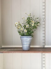 Load image into Gallery viewer, Big bud vase 1 - indigo stripe -  one of a kind
