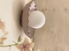 Load image into Gallery viewer, aura scallop wall sconce - rose preorder