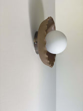 Load image into Gallery viewer, aura scallop wall sconce - moss preorder