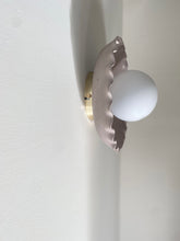 Load image into Gallery viewer, aura scallop wall sconce - rose preorder