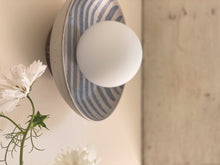 Load image into Gallery viewer, aura stripe wall sconce - cloud preorder