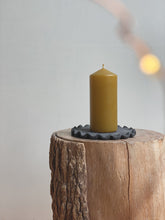 Load image into Gallery viewer, scalloped candleholder - raw black - large

