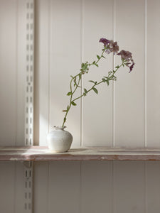 ruffle bud vase 618 - one of a kind - white