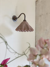 Load image into Gallery viewer, bespoke drape wall pendant light  - rose - preorder - 1 currently in stock see last pic

