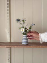 Load image into Gallery viewer, bud vase 679 - one of a kind - indigo stripe
