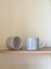 Load image into Gallery viewer, pair of cups - indigo stripe preorders now closed - will reopen after Christmas
