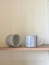 Load image into Gallery viewer, pair of cups - indigo stripe
