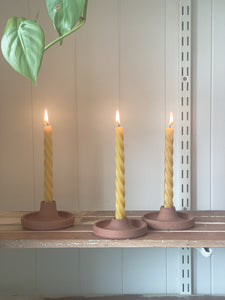 candle holder trio - terra raw