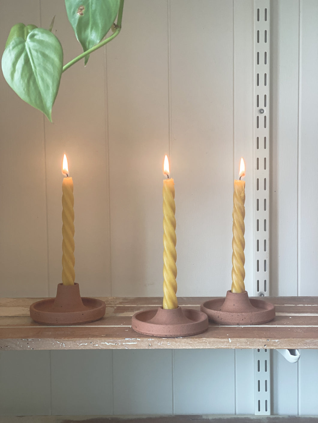 candle holder trio - terra raw