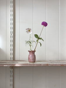 ruffle bud vase 610 - one of a kind - rose