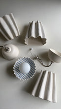 Load image into Gallery viewer, aura stripe back and front /scallop wall sconce - white - 1 in stock
