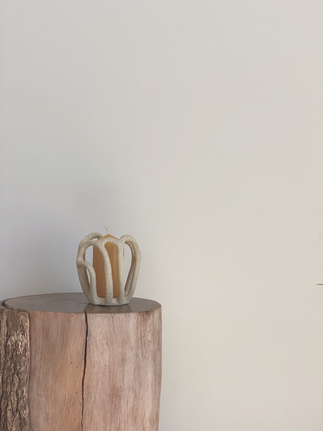 handbuilt landscape candle holder 2 - dune