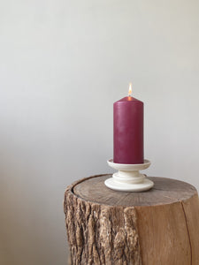 one of a kind pillar candlestick 22 - white