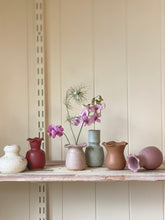 Load image into Gallery viewer, Indigo stripe vase 647 - one of a kind
