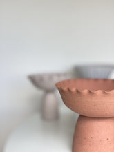 Load image into Gallery viewer, ruffle pedestal bowl 23 - rose
