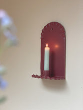 Load image into Gallery viewer, candle wall sconce  - wild berry
