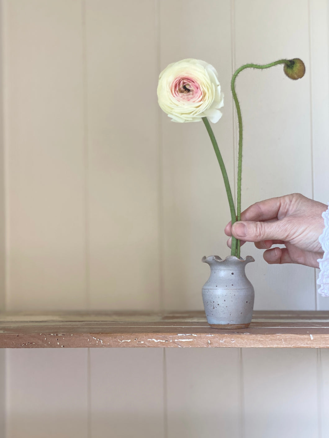 bud vase 498 - one of a kind - sea blue