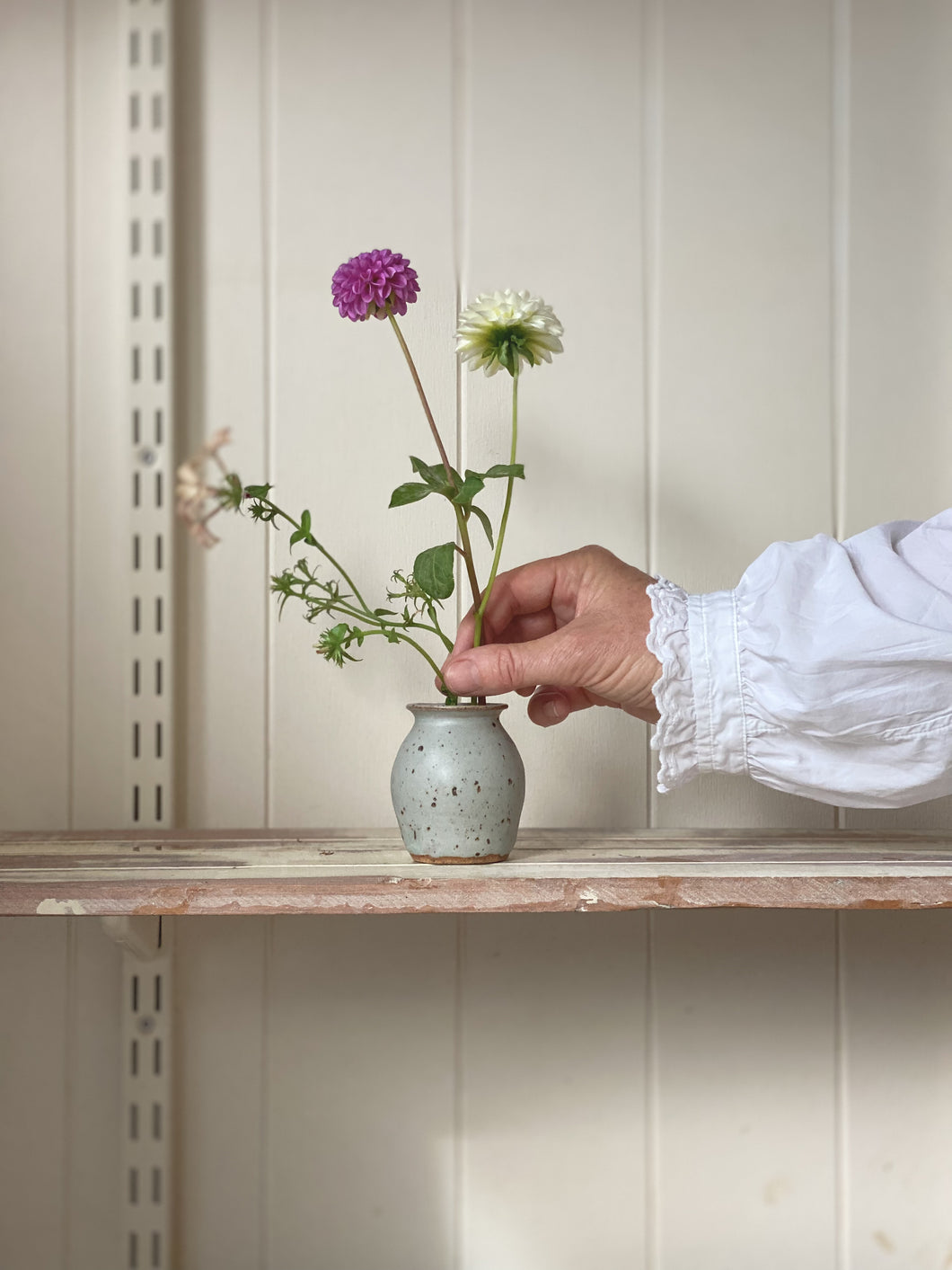 bud vase 584 - one of a kind - sea blue