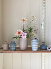 Load image into Gallery viewer, Big bud vase 3 - indigo stripe -  one of a kind
