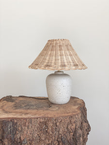 bespoke Lamp 80- toi toi -  linen or rattan shade