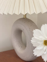 Load image into Gallery viewer, Pair of Bespoke Hoop Lamps #83/84 - cloud - linen shade
