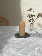 Load image into Gallery viewer, scalloped candleholder - raw black - large
