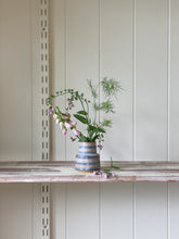 Load image into Gallery viewer, Indigo stripe vase 647 - one of a kind
