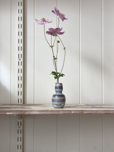bud vase 614 - one of a kind - indigo stripe