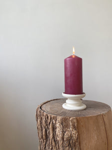 one of a kind pillar candlestick 24 - white