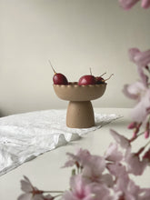 Load image into Gallery viewer, ruffle pedestal bowl 29 - walnut
