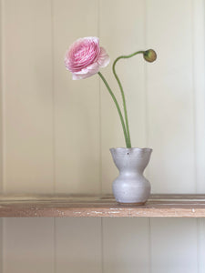 ruffle bud vase 505 - one of a kind - rose