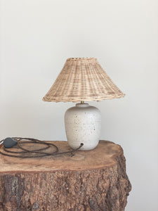 bespoke Lamp 80- toi toi -  linen or rattan shade