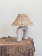 Load image into Gallery viewer, Bespoke Lamp 81 -  rose -  linen or rattan shade
