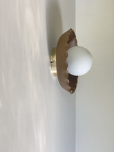 Load image into Gallery viewer, aura scallop wall sconce - moss preorder

