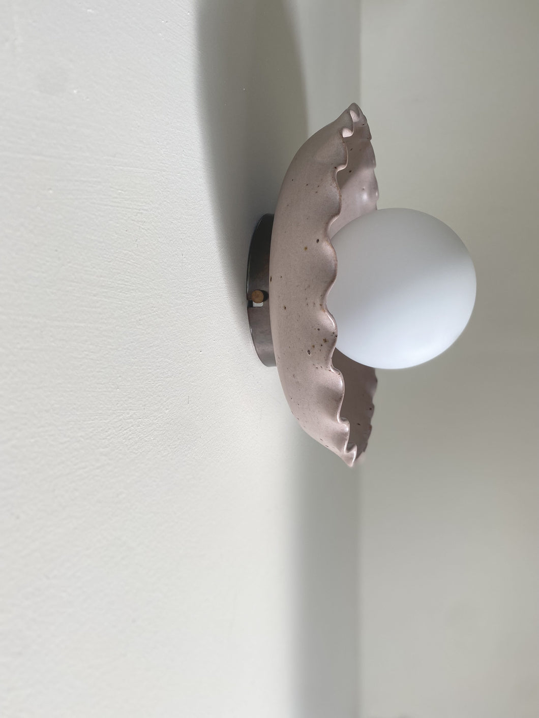 aura scallop wall sconce - rose preorder