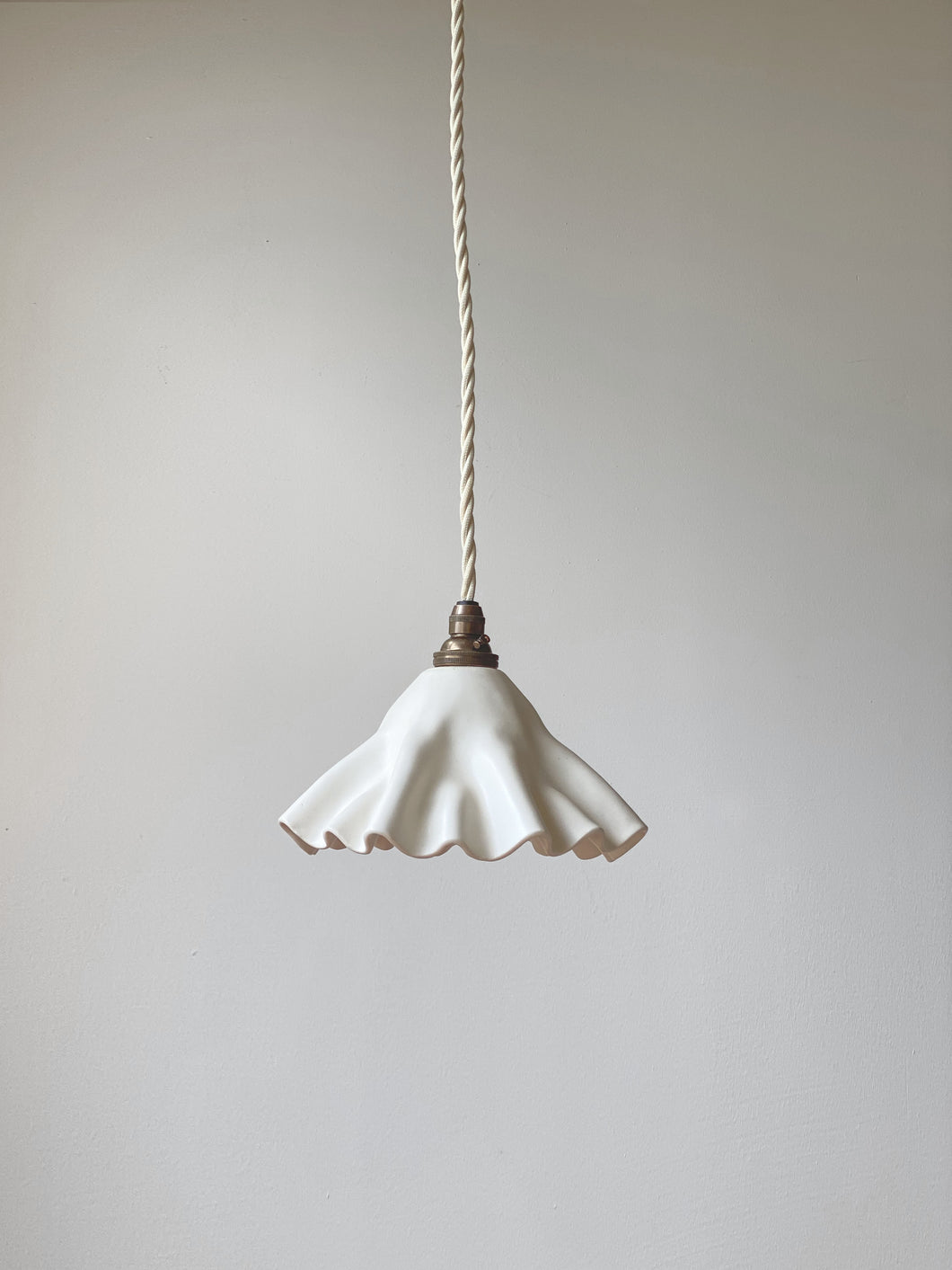 bespoke drape pendant small - white preorder