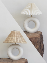 Load image into Gallery viewer, Bespoke Hoop Lamp 71 - toi toi - rattan or linen shade
