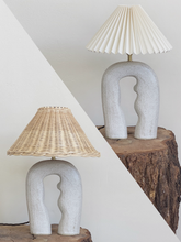 Load image into Gallery viewer, Bespoke Handbuilt Lamp 74- cloud - rattan or linen shade
