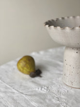Load image into Gallery viewer, ruffle pedestal bowl 16 - cloud - extra large
