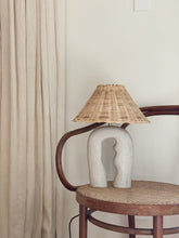 Load image into Gallery viewer, Bespoke Handbuilt Lamp 74- cloud - rattan or linen shade
