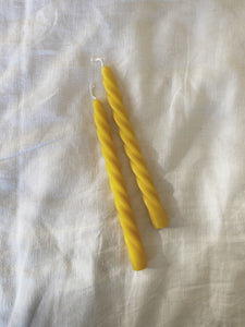pure beeswax single twist candle